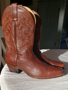 Men's Moon Shine Brown Leather Western Cowboy Boots By Brad Paisley